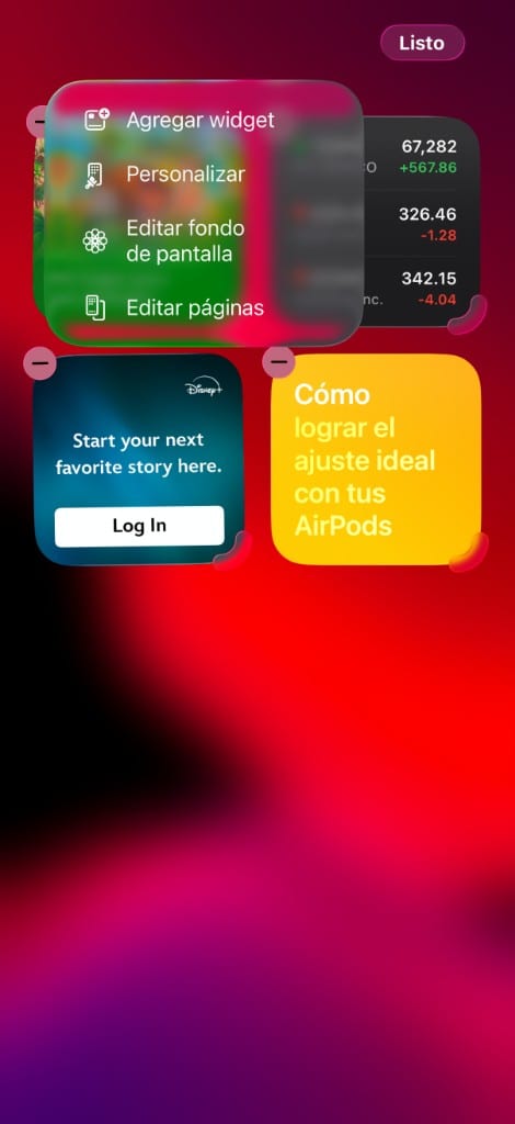 Abrir Agregar widget